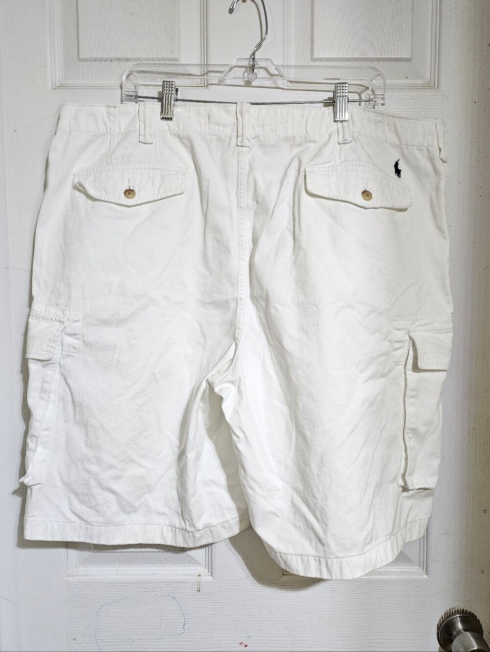 POLO RALPH LAUREN RELAXED FIT CARGO SHORTS MEN'S 42 WHITE